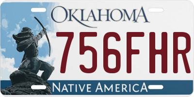OK license plate 756FHR