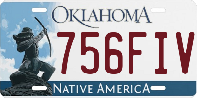 OK license plate 756FIV