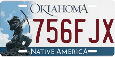 OK license plate 756FJX