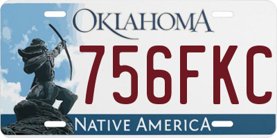 OK license plate 756FKC