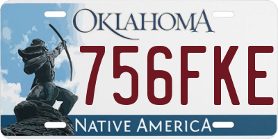 OK license plate 756FKE