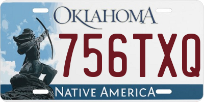 OK license plate 756TXQ