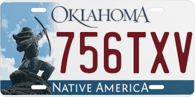 OK license plate 756TXV