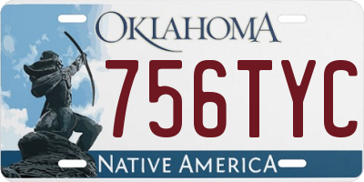 OK license plate 756TYC