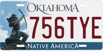 OK license plate 756TYE
