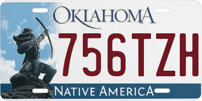 OK license plate 756TZH