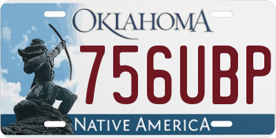 OK license plate 756UBP