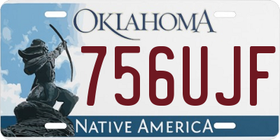 OK license plate 756UJF