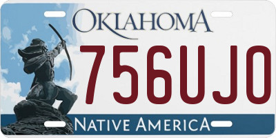 OK license plate 756UJO