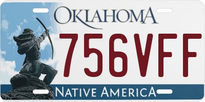 OK license plate 756VFF