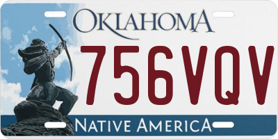 OK license plate 756VQV