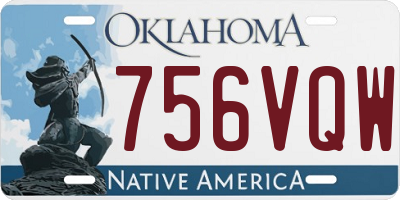 OK license plate 756VQW