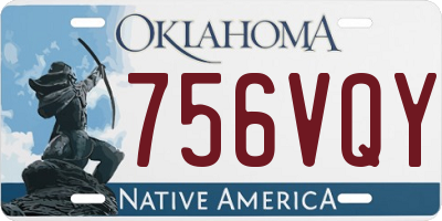 OK license plate 756VQY