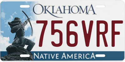 OK license plate 756VRF