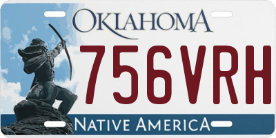 OK license plate 756VRH