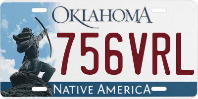 OK license plate 756VRL