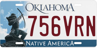 OK license plate 756VRN
