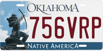 OK license plate 756VRP