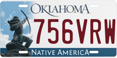 OK license plate 756VRW