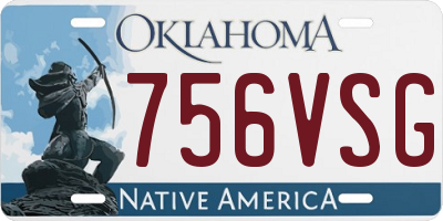 OK license plate 756VSG