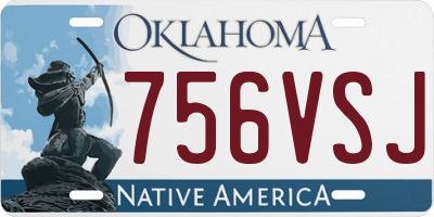 OK license plate 756VSJ
