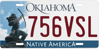 OK license plate 756VSL