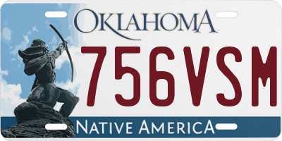 OK license plate 756VSM