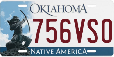 OK license plate 756VSO