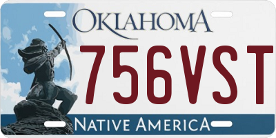 OK license plate 756VST