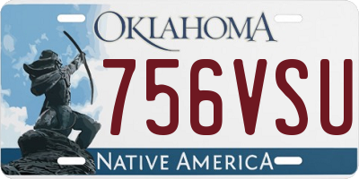 OK license plate 756VSU
