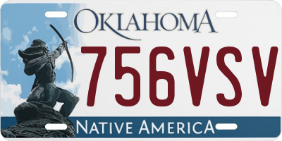 OK license plate 756VSV