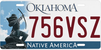 OK license plate 756VSZ