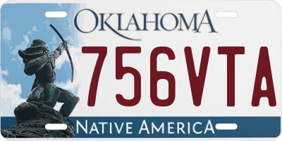 OK license plate 756VTA