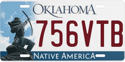 OK license plate 756VTB