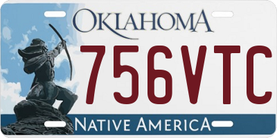 OK license plate 756VTC