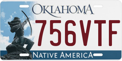 OK license plate 756VTF