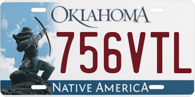 OK license plate 756VTL