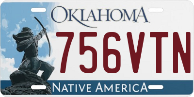 OK license plate 756VTN