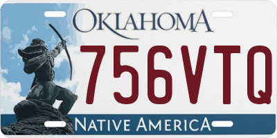 OK license plate 756VTQ