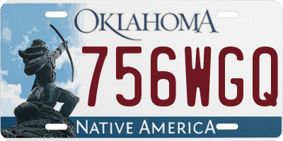 OK license plate 756WGQ