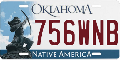 OK license plate 756WNB