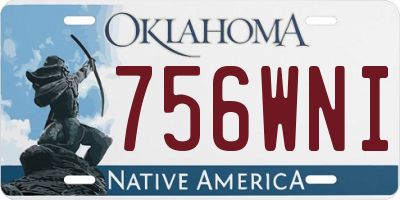 OK license plate 756WNI