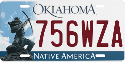 OK license plate 756WZA