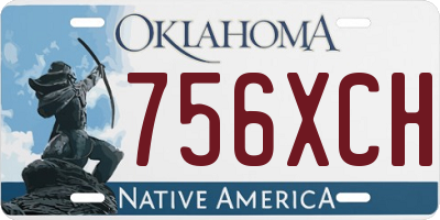 OK license plate 756XCH