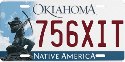 OK license plate 756XIT