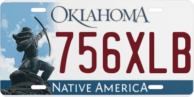 OK license plate 756XLB