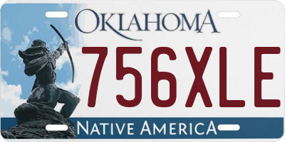 OK license plate 756XLE