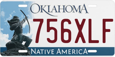 OK license plate 756XLF