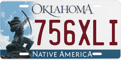 OK license plate 756XLI