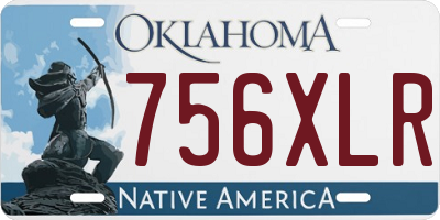 OK license plate 756XLR